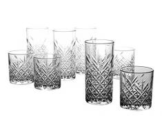 Creatable 15459, Serie Timeless Gläserset, Glas, Transparent, 22 x 19 x 24 cm, 8-Einheiten