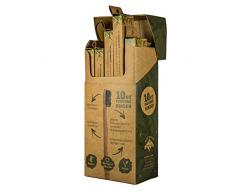 OUTDOOR FREAKZ Bambus Zahnbürste (10er Kinder: 5 x Äffchen + 5 x Frosch)