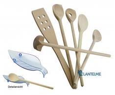 Lantelme 7 Tlg Koch Back Besteck Holz Küchenhelfer Set Kunststoff Kochlöffelablage Kochbesteck Kochlöffel Bratenwender Quirl 4788