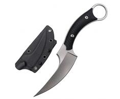 Promithi 8-Zoll-Karambit-Klauenmesser mit Kydex-Scheide, feststehende Klinge, Taktische Messer, D2-Stahlklinge und G10-Stahlgriff, Outdoor-Überlebensmesser, EDC-Messer