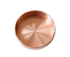 VANKOA Servierplatte Serviertablett Rund Dekoteller Dekotablett Tortenplatte für Schreibwaren, Parfüm, Cupcakes - Roségold L