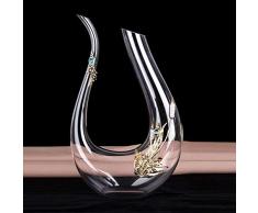 Ykun Emailfarbe U-förmige Karaffe, Haushaltskaraffe für Glas, High-End-Rotweinkrug, Premium-Whisky-Flasche, kreative Karaffe-A1