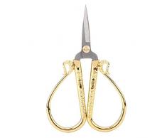 Vintage European Style Schere Edelstahl Mehrzweckschere Premium Schneiderschere Zarte Nähschere Stickwerkzeug zum Sticken, Nähen, Basteln, Kunstwerken & für den täglichen Gebrauch (Gold)