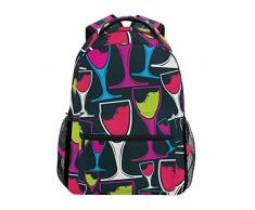 Bunten Weinkelche Kinder Rucksack Schule Bookbag für Mädchen Jungen Teen