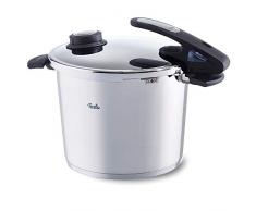 Fissler vitavit edition design / Induktions-Schnellkochtopf, (10 L, Ø 26 cm) Edelstahl-Dampfkochtopf, 2 Garstufen, stapelbar, alle Herdarten, mit Einsatz