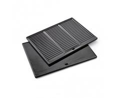 barbecook Grillplatte Grillzubehör Gusseisen emaillierte passend zu Grill Quisson und Siesta, schwarz