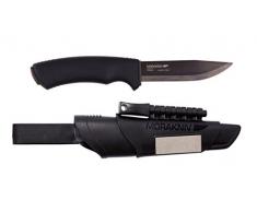 Morakniv Erwachsene Bushcraft Survival, High Carbon, Nicht-rostfrei, beschichtet, Schwarze Scheide, Gürtelschlaufe, Feuerstahl Jagd-/outdoormesser, 9.1 inch