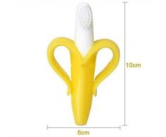 NLJYSH Hochwertiges Silikon Zahnbürste und Umwelt sicher Baby Beißring Beißring Kinder Beißring Kinder kauen (Farbe : SiliconeToothbrush Y)