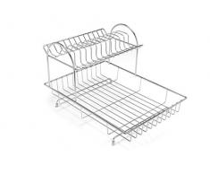 Addis 2-stufiges Abtropfgestell Geschirr-Abtropfgitter, Edelstahl, 4-teilig