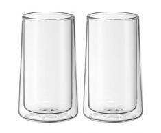 WMF TeaTime Latte Macchiato Gläser -Set, 2-teilig, doppelwandige Gäser, für Kaffee und Tee geeignet, Thermoglas, hitzebeständig, spülmaschinengeeignet, V 270ml, H 13cm