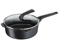 Tefal Aroma E21533 Schmorpfanne mit Deckel 26 cm, Aluminium, schwarz