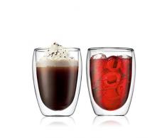 Bodum 4559-10 pavina 2-teiliges Gläser-Set (Doppelwandig, Isoliert, Mundgeblasen, 0,35 liters) transparent