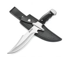 NedFoss Tiger Outdoor Camping Gürtelmesser Jagdmesser Überlebensmesser Survival Bushcraft Messer, 8Cr13MoV Stahl, 59HRC