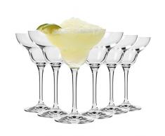 Krosno Margarita-Gläser Cocktailgläser | Set von 6 | 270 ML | Avant-Garde Kollektion | Perfekt für Zuhause, Restaurants und Partys | Spülmaschinenfest
