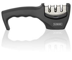 B.PRIME Messerschärfer CLASSIC – 3 Stufen Messerschleifer - Diamantstäbe für Grobschliff - Wolfram-Carbid-Stahl zum Formen und Schärfen - Keramikstein zum Honen und Polieren der Klinge