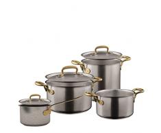 Sambonet 1965 Vintage Edelstahl Antik Kochtopfset 4tlg.