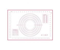 Chizea 60x40cm Backmatte Baking Mat, Fondant Teig Gebäck Backen Matte Backunterlage mit Messungen, rutschfeste Wiederverwendbar Backpapier, Antihaft, BPA-frei, FDA & LFGB Genehmigt
