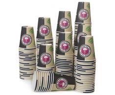 200 Pappbecher 240ml 8 Oz Coffee to Go - Kaffeebecher to Go Zum Servieren von Kaffee, Tee, heißen und kalten Getränken
