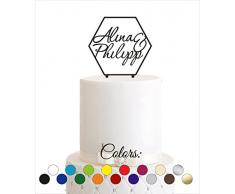 Cake Topper, Tortenstecker, Tortefigur Acryl, Tortenständer - individuell - Farbwahl - Etagere Hochzeit Hochzeitstorte