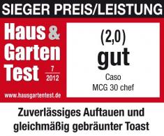 CASO MCG30 chef Design Mikrowelle 3in1 - mit neuer Heißlufttechnik für ein besseres Backergebnis - erhitzen, auftauen, backen und grillen in einem Gerät!
