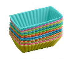 Wiederverwendbare Muffinformen Aus Hochwertigem Silikon Umweltschonend Muffinförmchen Cupcakeförmchen Backförmchen Muffin Form Cupcake Förmchen Muffinform Gemischt, 12er-Set