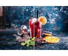 DAMU Herdabdeckplatten 2 x 40 x 52 cm Ceranfeldabdeckung Schutz Herdblende 80x52 2teilig Glas Spritzschutz Abdeckplatte Glasplatte Herd Ceranfeld Abdeckung Schneidebrett Cocktail Schwarz