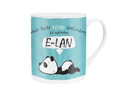 Hope & Gloria Hope und Gloria 45673 XL Jumbo Panda-Motiv E-LAN, Kaffee, Porzellan, 60 cl, mit Geschenk-Banderole Tasse, Blau