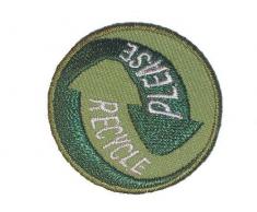 alles-meine.de GmbH Recycling 4 cm Bügelbild recyceln Müll Mülltrennung Umwelt Umweltschutz Aufnäher Applikation