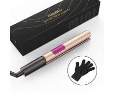 FURIDEN Glätteisen Für Locken Und Glätten, Mini Glätteisen Für Kurze Haare Locken, Haarglätter 2 In 1 Lockenwickler Mini