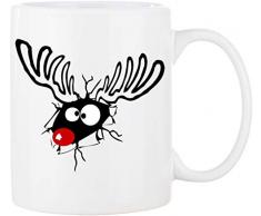 Cadouri - WEIHNACHTS-Tasse mit RENTIER Kaffeetasse Kaffeebecher Trinkbecher für Weihnachten - 300 ml