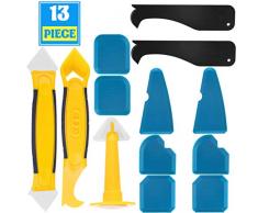 13 Pack Silikonentferner & Silikon Fugenwerkzeug, Multifunktionale Profi Silikon Werkzeug Schaber Set für Küche Badezimmer Bode