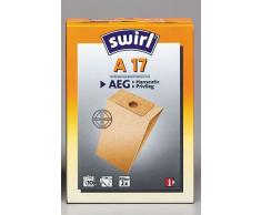 Swirl A 17 Spezialpapier Staubsaugerbeutel für AEG Staubsauger, Classic, 10 Stück inkl. 2 Filter
