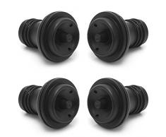 Tocawe 4Pcs Gummi Weinpumpe Vakuum Stopfen Wein Vakuum-Pumpe Champ Weinstopper
