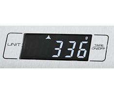 ProfiCook PC-KW 1061 digitale Küchenwaage mit großem LCD-Display, Wiegefläche aus Edelstahl, Tara-Funktion, Abschaltautomatik