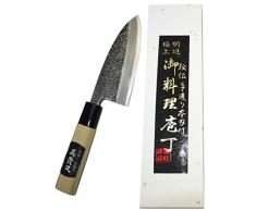 Küchenmesser Deba Japanisches Handgeschmiedet Klinge gehämmert 9 cm - Japan Messer Debamesser