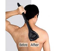 XH Rückenrasierer Haarentfernung Körperrasierer - körperrasierer Herren, Ergonomische Faltbare DIY Griff, Doppelkopf Haartrimmer Painless Rasur nasse trockene Körperbehaarung Reiniger Zurück Razor