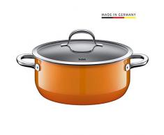 Silit Passion Orange Kochtopf 24cm, Glasdeckel Bratentopf 4,4l, Silargan Funktionskeramik, Topf Induktion, orange