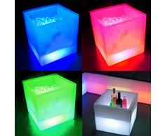 Eaxus RGB-LED Eiswürfelbehälter Flaschenkühler mit Schmelzwasser-Auffang