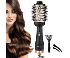 Adkwse 5 in 1 Haartrockner Multifunktions Warmluftbürste, Hair Dryer & Volumizer Heißluftbürste Negativer Lonic Föhnbürste Haarglätter Bürste Stylingbürsten Heißluftkamm für Alle Styling