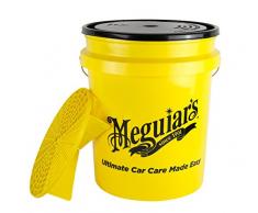 Meguiars MEGUIARS Grit Guard Eimer Putzeimer Wascheimer mit Schmutzauffanggitter 18,9 L & passenden Deckel für den Transport