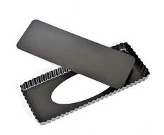 meleg otthon Tarteform,36.5cm*13cm Tortenform,Nonstick Rechteckige Quicheform,Obstkuchenform und Backform mit Entfernbarem Antihaftbeschichtung