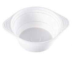 1-PACK Suppenterrine Suppenteller 750ml, PP, 10 gr, Mikrowellentauglich, weiß, 100 Stück