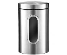 Original Küchenzeit Kaffeedose - Stylische Vorratsdose aus Edelstahl mit Sichtfenster - Luftdicht zu verschließen für volles Aroma