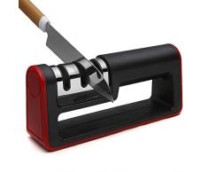 Messerschaerfer mit Messerschärfer Profi-Küchenmesserschärfer 3-in-1 Manuelles System für scharfe Messer in Küche, Haushalt Messerschleifer