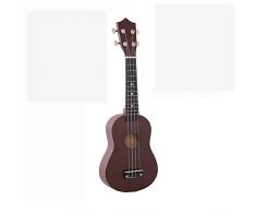 LKU 21 Zoll Ukulele Sapele Holz Konzert Hawaii 4-saitige Ukulele Gitarre für Anfänger, Kaffee, Set