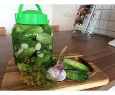 AGROHIT Gurkenglas, Einmachglas, Einmachgläser 1,5/2,5/3,5 l aus Glas mit Deckel (3,5L)