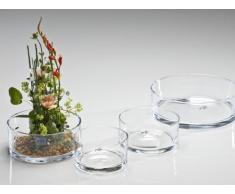 Glasschale AUTOMATIC Glas Schale Kerzenschale Dekoschale flach rund, Ø 16 cm