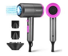 Haartrockner 2000W Professionell Haarfön MANLI Föhn mit Stylingdüsen und Diffusor 3 Windgeschwindichkeiten(warm heiß und kühl) 6 Modi klein leise und tragbar hair dryer