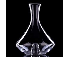 Light Weindekanter, mit Hohlboden 1350ML, Glas, Dekantierflasche für Rotwein, Weinbelüfter, pflegeleicht, formschön, edel, hochwertig