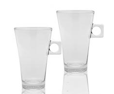 Nescafé Dolce Gusto Latte Macchiato Design Glas, 2er Set, Kaffeetasse, Tasse, Becher, 200 ml